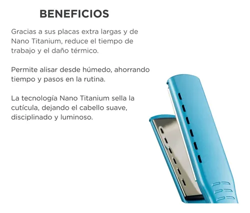 Planchita De Pelo Babyliss Cabello Húmedo Y Seco 4083