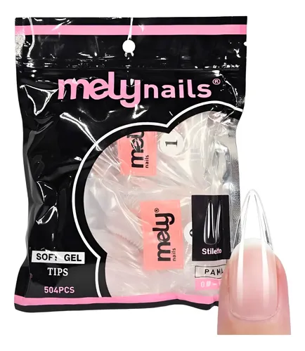 Pack X504 Tips Soft Gel Mely Nail Profesional Varios Modelos