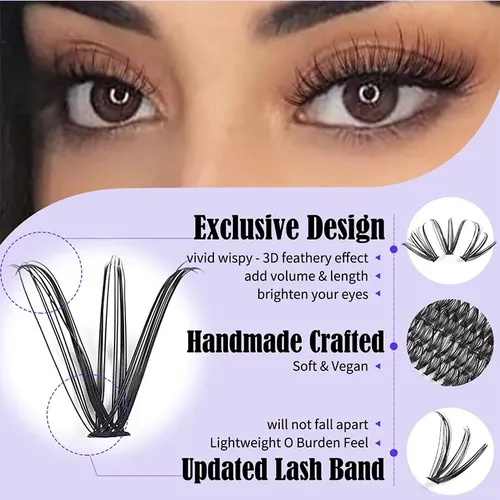 Kit De Extensiones De Pestañas De 8 A 16 Mm40d, 280 Unidades
