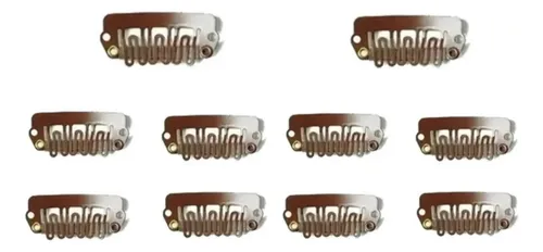 Micropeinetas Silicona Cortinas Pelo Extensión X10 Unidades