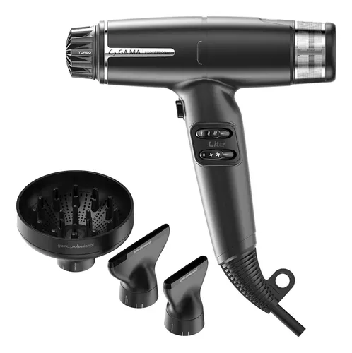 Gama Secador Pelo Iq Lite Liviano Profesional Negro 3c