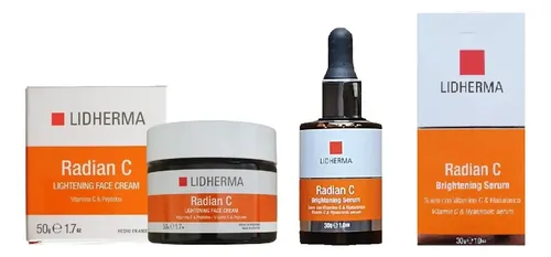 Lidherma Kit Radian C Serum + Crema Facial Vit C Hialuronico