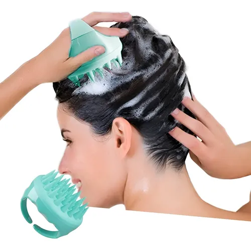 Cepillo Cuero Cabelludo Masajeador Crema Y Shampoo Cabello