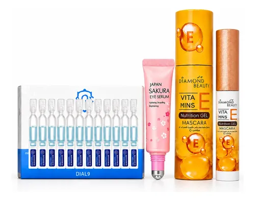 Kit 3u Cuidado Facial Contorno De Ojos Y Cremiento Pestañas