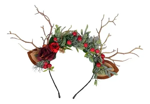 Diadema De Ciervo Estilo Bosque Para Fiestas Y Disfraces