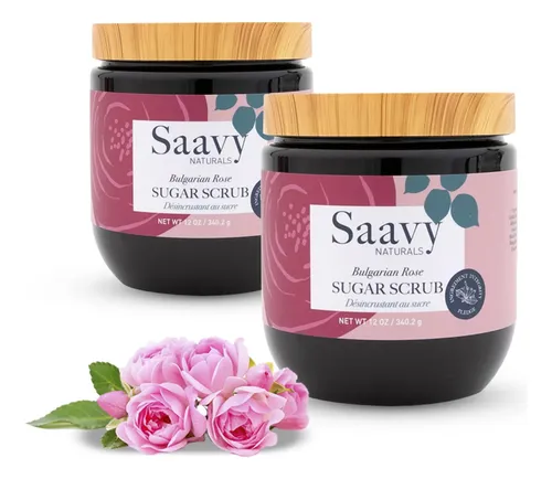 Saavy Naturals Pack De Exfoliante Corporal De Sal Naranja Du