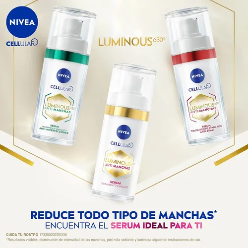 Serum NIVEA Luminous 630 Anti manchas Ácido Hialurónico 30ml Tipo de piel Todos
