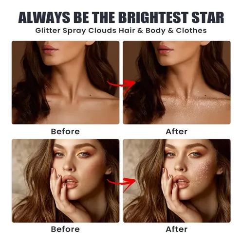 Glitter Spray Brillo Para Cuerpo Y Cabello 110 Ml