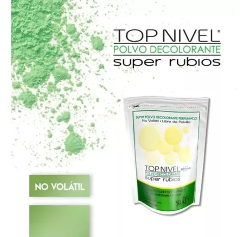 Polvo Decolorante Super Rubios Top Nivel X 500g Silkey