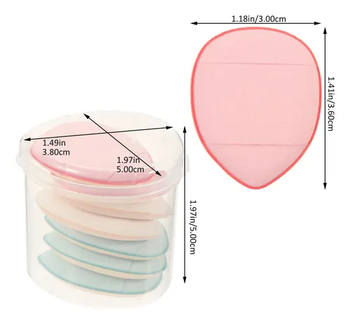 Mini Puff De Dedo Para Maquillaje Facial 7 Pzs Reutilizables