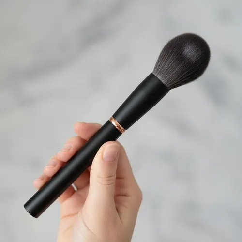 Brocha Lana Polvo Compacto Paris Night Maquillaje Negro