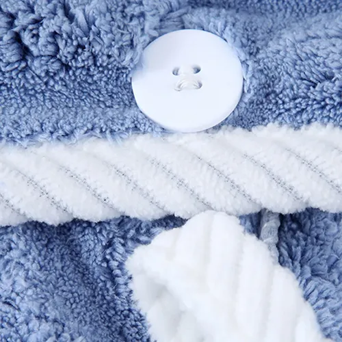Absorbency Hair Towel Wrap, Dry Hair Turban For Women Blue 6ee419401-bl