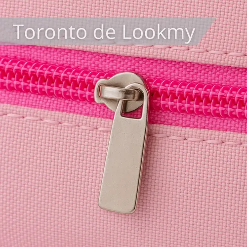 Neceser De Viaje Rosa Soft Lookmy | Porta Costméticos Y Maquillaje Con Percha | Bolso De Baño |