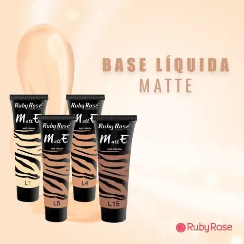 Base Liquida Matte Alta Cobertura By Ruby Rose Tono L5