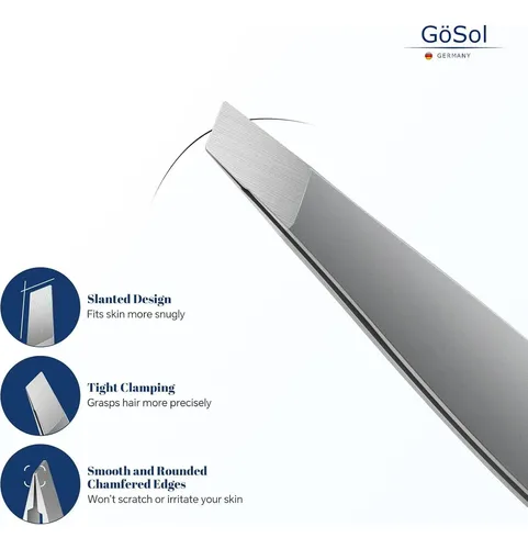 Tijeras/pinzas Para Cejas Inclinadas Gösol Profesional 0.2