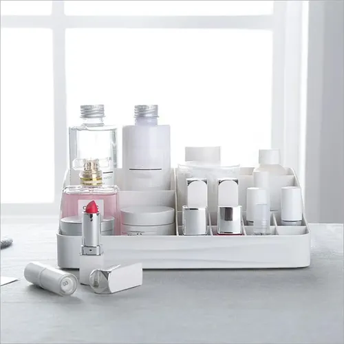 Organizador De Cosméticos Caja De Almacenamiento De Blanco
