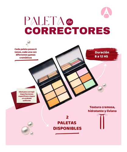 Paleta Corrector De Imperfecciones Paris Night 6 Tonos