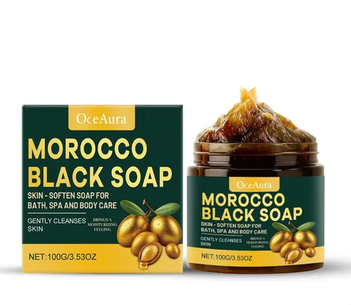 Jabón Limpiador De Baño Negro Oceaura, Crema Limpiadora Suav
