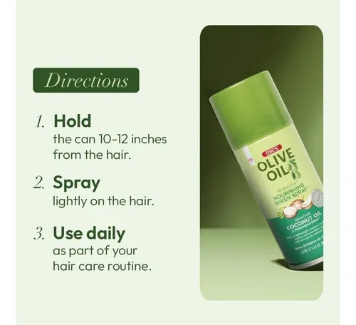 Spray De Brillo Y Nutrición Ors Con Aceite De Coco, 2 Oz
