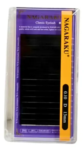Kit Nagaraku Extensiones De Pestañas Clásicas 0.15 Curva D Largos 11 Al 15 Mm