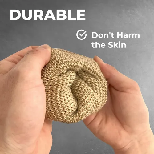 Juego De 2 Guantes De Yute Para Ducha Y Baño Exfoliantes