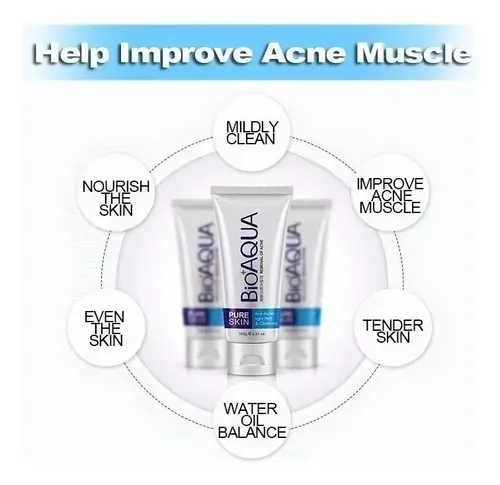 Limpiador Facial Bioaqua Elimina Acné Piel Grasosa Aloe Vera Tipo De Piel Todo Tipo De Piel