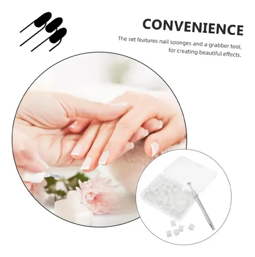 Esponjas Ombre Para Uñas 10pcs + Pinza Herramientas Manicura
