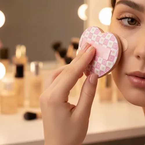 Esponja De Maquillaje Corazon City Girl P/ Apicar Difuminar