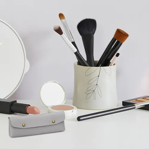 Bolsa Pequeña Para Cosméticos, De Piel Sintética, Para Maqui