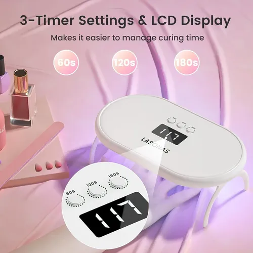Lámpara De Uñas Uv Led Lasonas 24w Mini Portátil 3