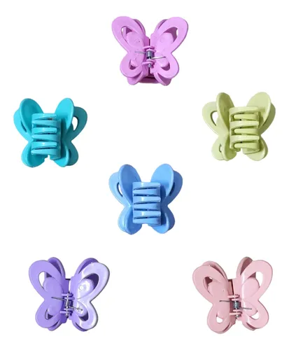 Broche Hebilla Pelo Grande Mariposa 1 Pack X 12 Unidades
