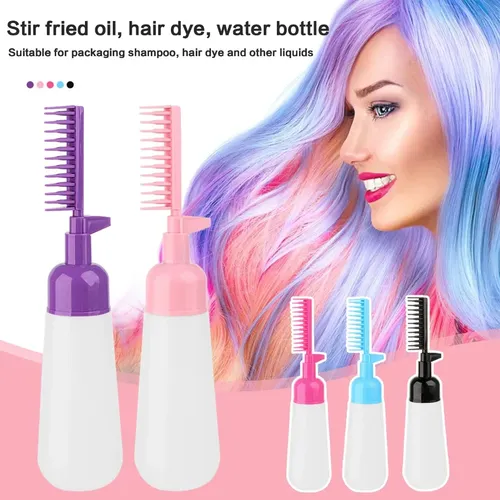 Botella De Tinte Para Cabello (pl) En 1 Con Aplicador Peine