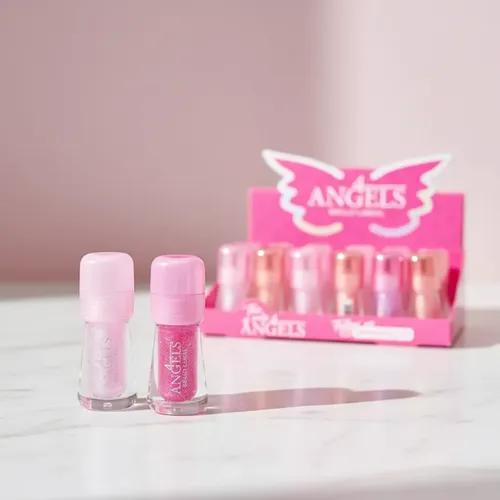 Pack X 24 Unidades De Brillo Labial Con Glitter 4 Angeles