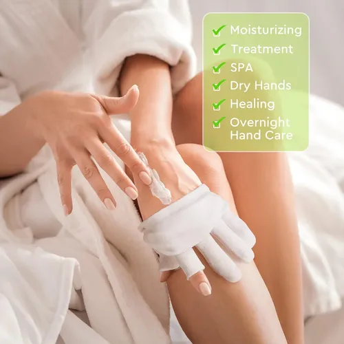 Guantes De Algodón Blancos Hidratantes Para Dormir 4 Pares