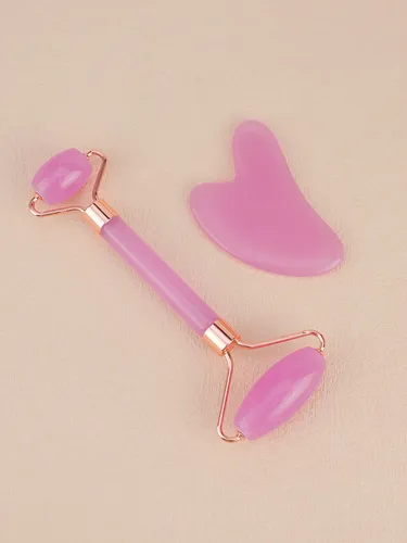 Rodillo Facial De Masaje Con Forma De Rosa Rosa Sha, 2 Unida Purple-1