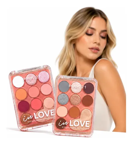 Paleta De Sombras 2×1 Tono Tendencia Natural Marrones Pink21