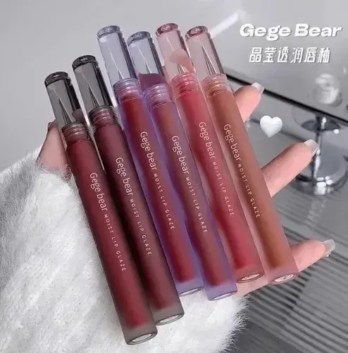 Set X6 Labial Crystal Matte Velvet Moist Lip Glaze Gege Bear Set X6 Labiales
