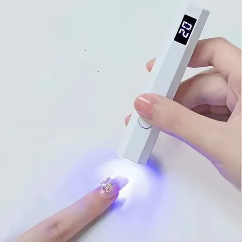 Lámpara Mini Portátil Para Uñas Gel Digital Blanco