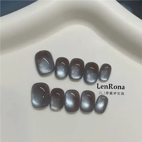Uñas Cortas Decoradas: Cielo Nocturno Azul