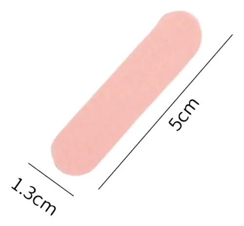 Pack 100 Limas Desechables Uñas Madera Rosa Blanco