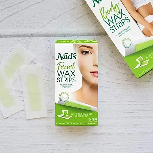 Tiras De Cera Facial Nad’s, Sin Perfume, 48 Unidades (pack D