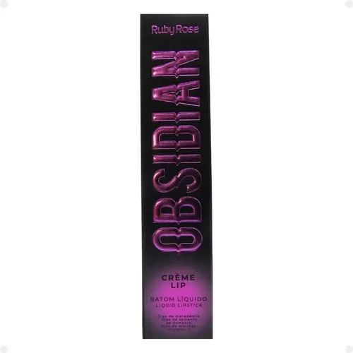 Labial Líquido Creme Lip Ruby Rose Obsidian Hb7100 Rojo Bordo Labial Lip Creme