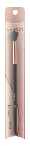 Brocha de Maquillaje Lanossi para Mezclar Sombras, Negra y Rosa