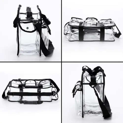 – Bolsa De Maquillaje De Viaje Transparente Con Correa De =