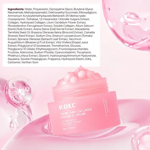 Crema Facial Pdrn Colágeno Cápsulas Pink Hidratante 55g