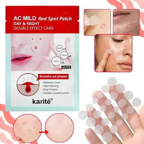 24 Parches Anti Acne Granitos Puntos Negros Facial 8,10,12mm