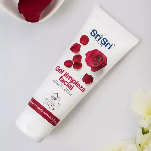 Gel De Limpieza Facial Sri Sri Extracto De Rosas Por 100ml.