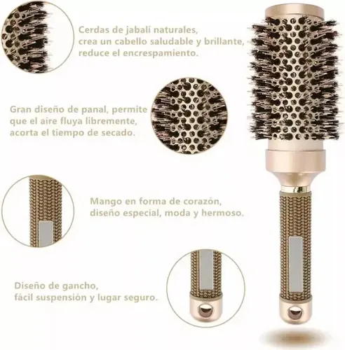 Cepillo Redondo Térmico Cerámica Nano Cepillo For Cabello N