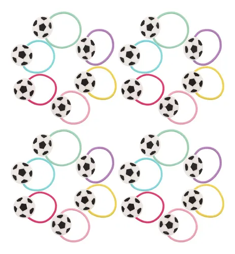 24 Bandas Elásticas De Fútbol: Pelo Colorido Con Temática De