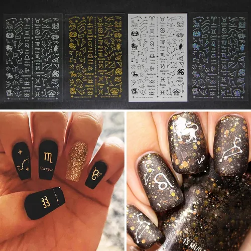 Calcomanías Para Uñas Miss Forever  Arte Zodiacal  4 Lámin